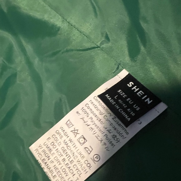 SHEIN Green Faux Fur Jacket for Women - Picture 5 of 6